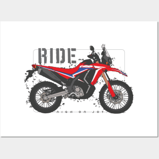 Ride crf300l rally red Posters and Art